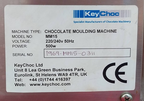Chocolate Moulding Machine MM15