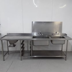 Used Stainless Double Sink Dishwasher (16869)