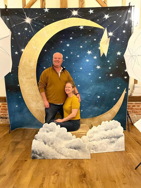 Gold Crescent Moon Pie and Drape