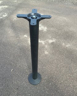 Secondhand Steel Table Leg and Base 25cm Wide 100cm High For Sale
