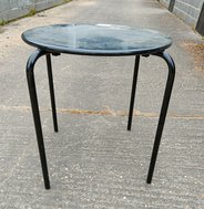 Round Black metal tables