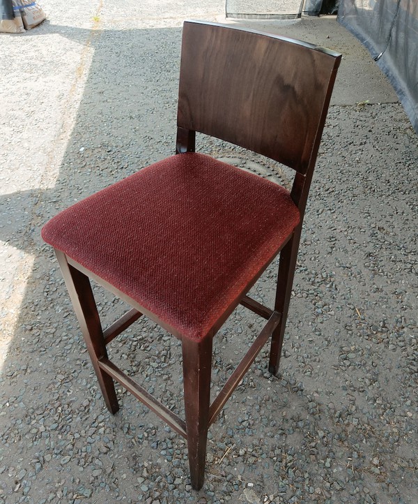 Dark Oak Upholstered Bar Chairs