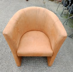 Pair of Gold Fabric Tub Chairs