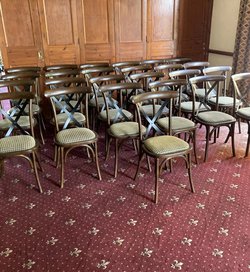Secondhand Cross Backed Banqueting Chairs For Sale