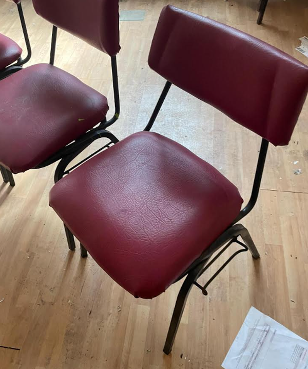 Secondhand red chairs