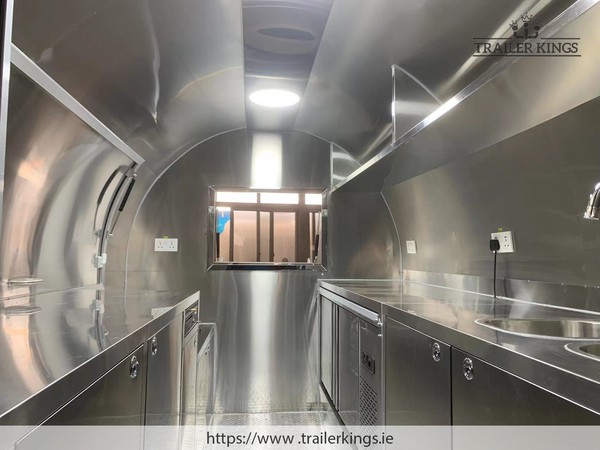 Stainless Steel Catering Trailer Interior