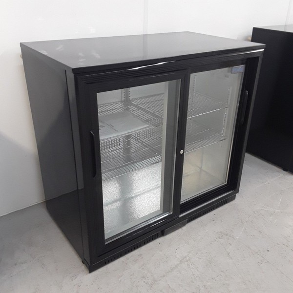 Black back bar fridge for sale