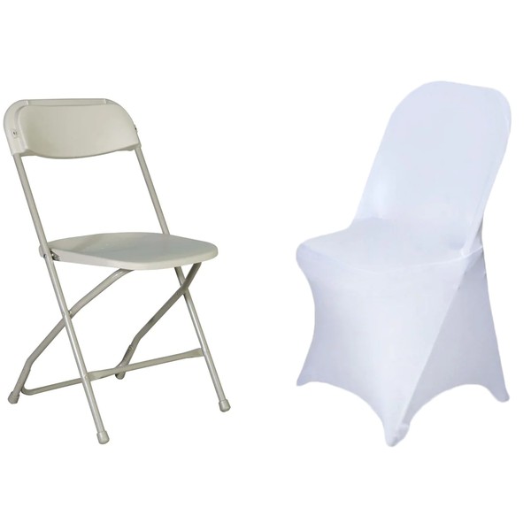 Folding chairs with chair covers