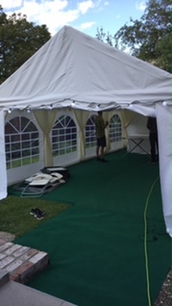 Second hand 4m x 8m framed marquee
