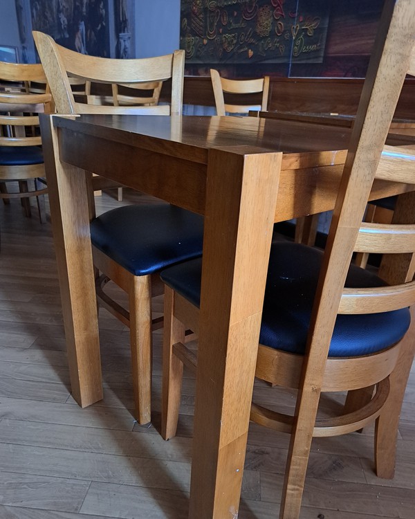 Secondhand Solid Wood Restaurant Tables and Chairs