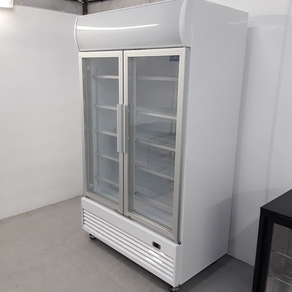 White shop display fridge