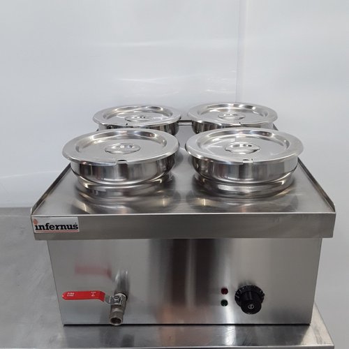 Used Infernus BMPOT 4 x 6.5L Bain Marie Wet	(16953) Used Infernus BMPOT 4 x 6.5L Bain Marie Wet	(16953)