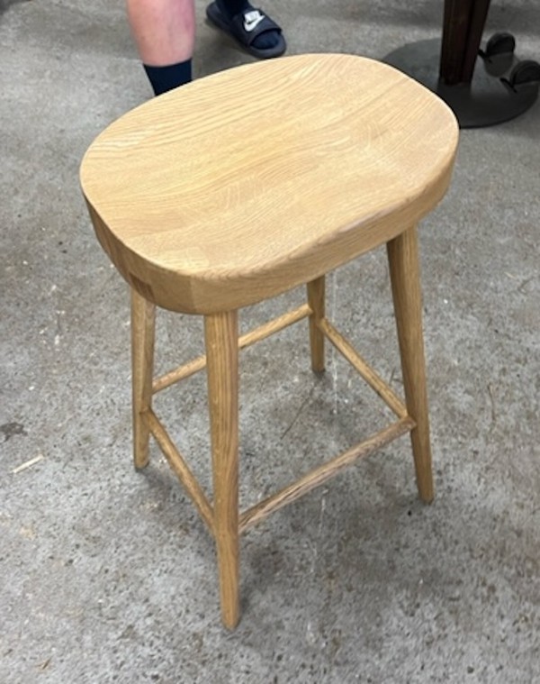 Cox and Cox solid oak bar stools