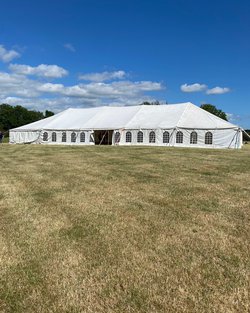 Secondhand Used 100ft x 40ft Poled Marquee For Sale