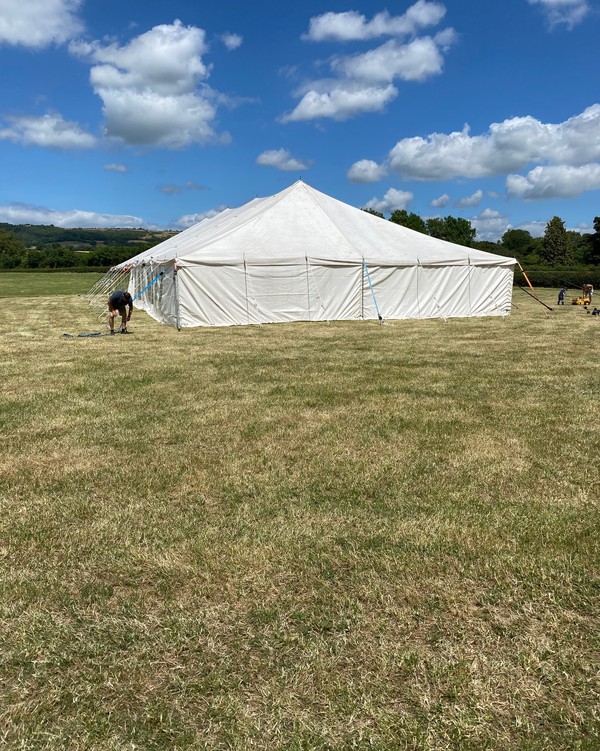 Used 100ft x 40ft Poled Marquee For Sale