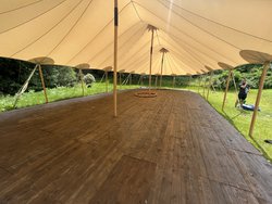 Secondhand Used Natural Wooden Interlocking Marquee and Tipi Flooring For Sale