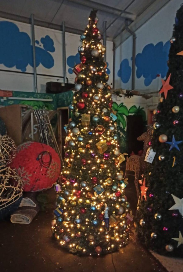 Large commercial Christmas tree