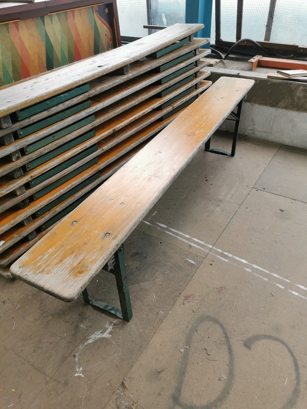 Secondhand Job Lot 20x Octoberfest Style Genuine German Benches For Sale