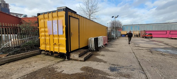 Gents toilets in a container
