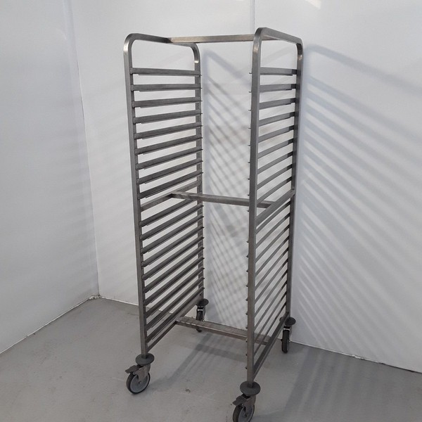 Stainless steel gastronome trolley