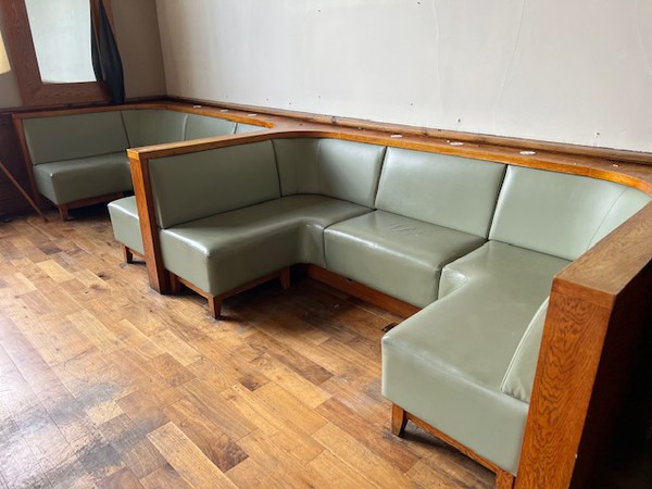 Secondhand Leather Fixed Seating For Sale