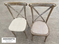 White Limed Oak Cross Back Chair