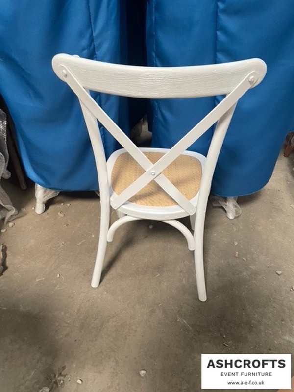 White Cross Back Chairs for events
