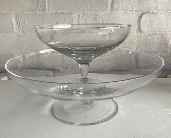 Clear Glass Flower Bowls