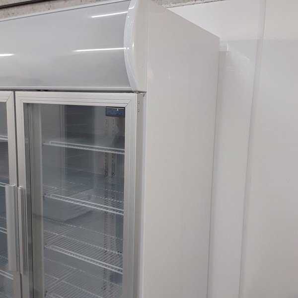 Display fridge with illuminated panel