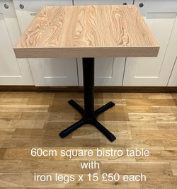 15x Square Oak Laminate Bistro Table