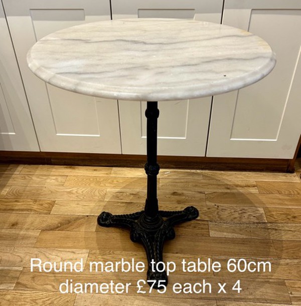 Round Marble Bistro Table