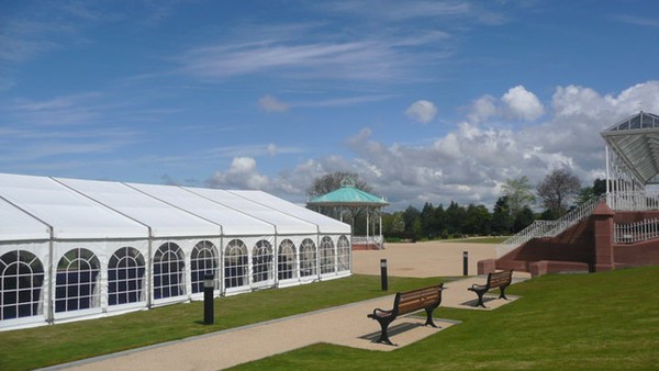Secondhand Used 12 metre by 24 J & J Carter 120 Series Marquee For Sale