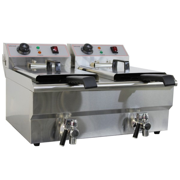 New Infernus INEF-162V Commercial Fryer Table Top Twin Double 16L Electric Tap For Sale