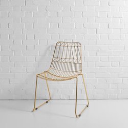 Gold Simplicity wire chair for sale