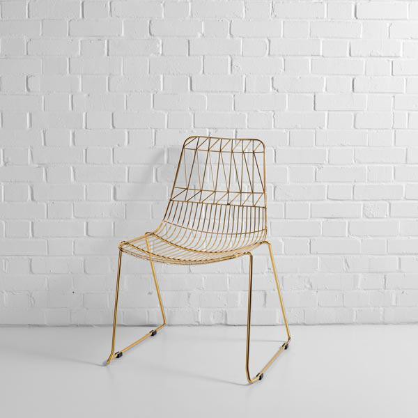 Gold Simplicity wire chair for sale