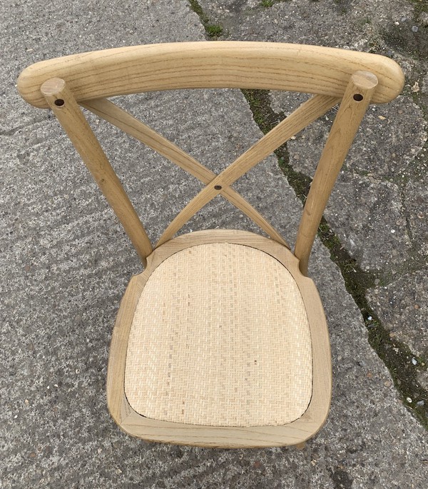 Elm Wood Cross Back Chairs
