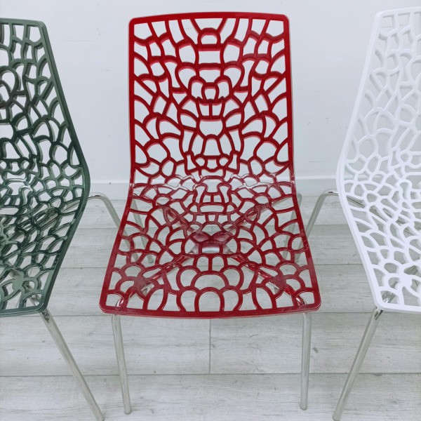 Red stacking chairs for sale