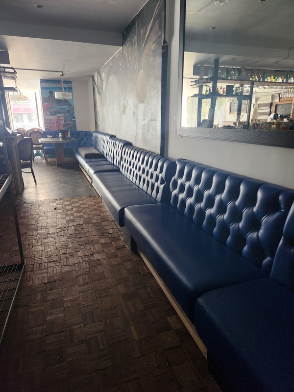 Electric Blue Bench Seating