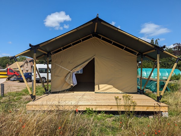 Safari lodge with porch