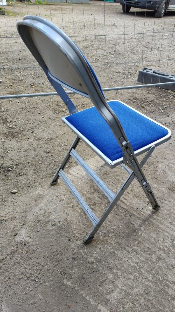 Blue Sadler Folding Chairs