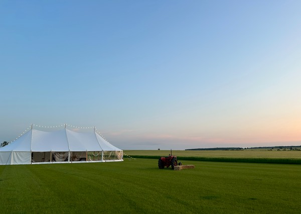 Secondhand 24m x 12m Celeste Pole Marquee From Barkers Marquees