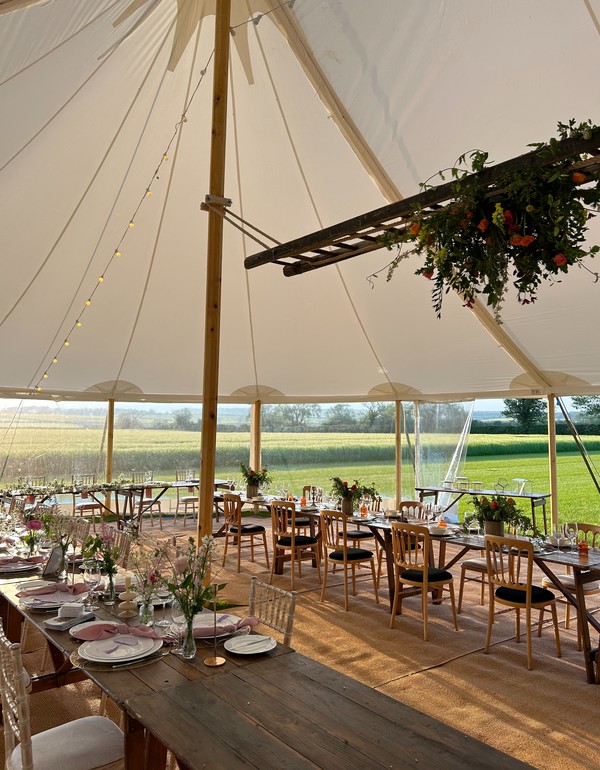Secondhand Used 24m x 12m Celeste Pole Marquee From Barkers Marquees