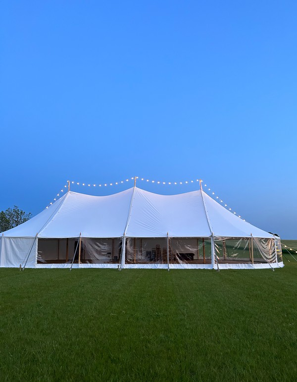 Secondhand Used 24m x 12m Celeste Pole Marquee From Barkers Marquees For Sale