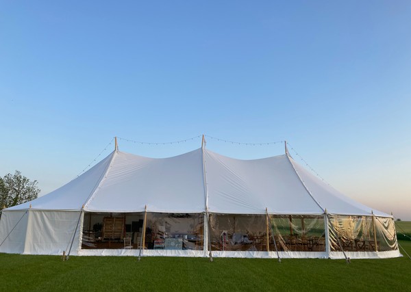Used 24m x 12m Celeste Pole Marquee From Barkers Marquees For Sale