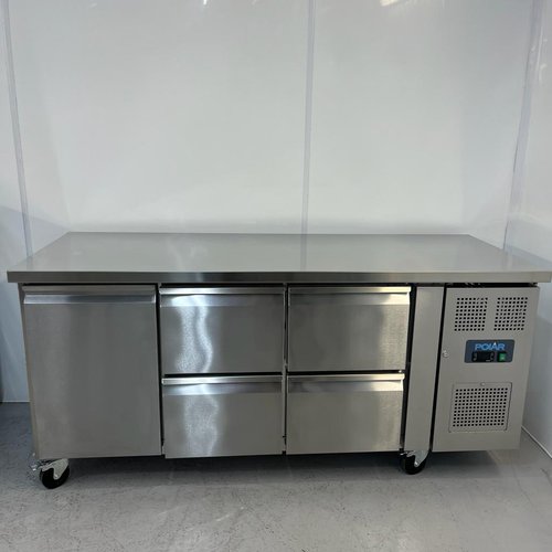 B Grade Polar UA020 Single Door and 4 Drawer Counter Fridge For Sale B Grade Polar UA020 Single Door and 4 Drawer Counter Fridge For Sale