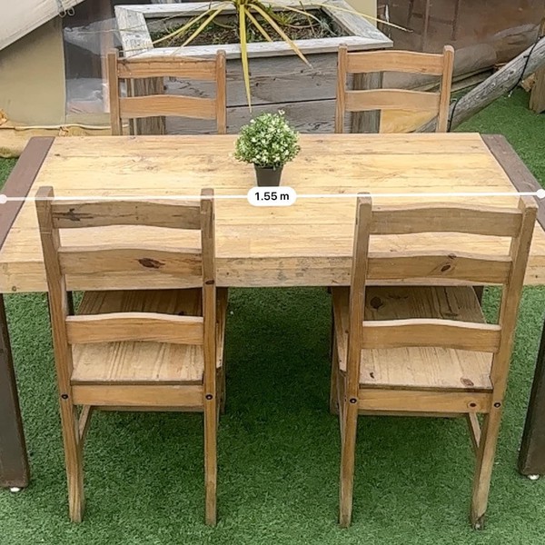 Secondhand Handmade Bespoke Metal and Wooden Tables For Sale