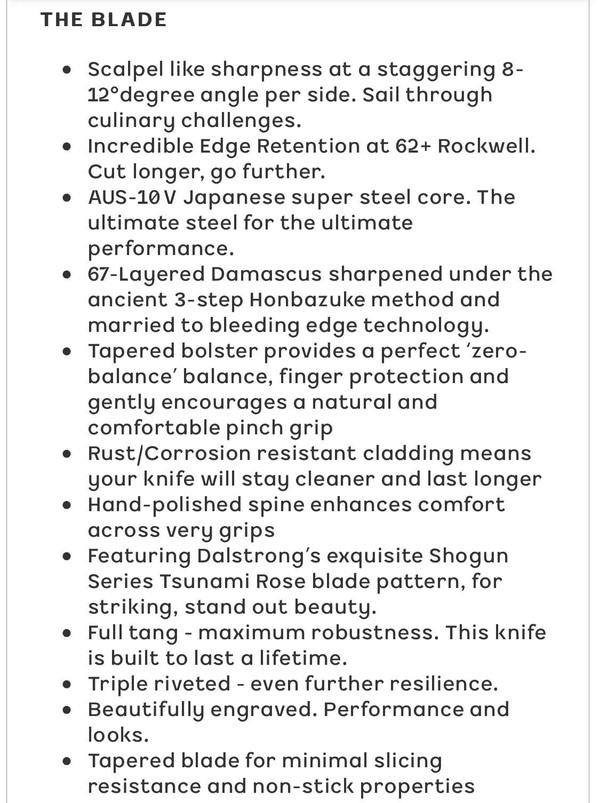 Dalstrong Shogun Series 7” Rocking Herb Knife Info