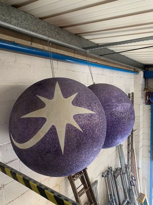 Large Purple Starburst Balls Large Purple Starburst Balls