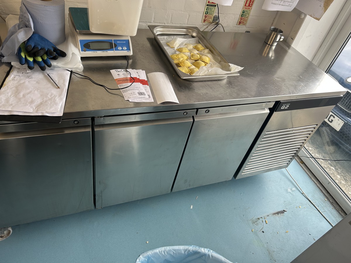 Secondhand Catering Equipment Bench Or Prep Fridges Three Door Foster EcoPro G2 3 Door