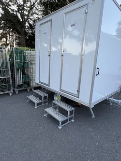 AJC White 4 bay toilet trailers for sale